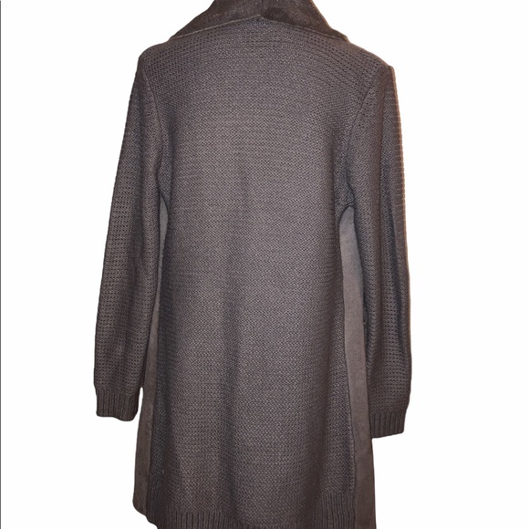 Anthropologie Front Faux Fur Open Cardigan - Picture 4 of 11